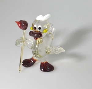 Estatuilla sombrero alas varita pato mago vidrio arte soplado a mano de Murano SR5 - Imagen 1 de 14