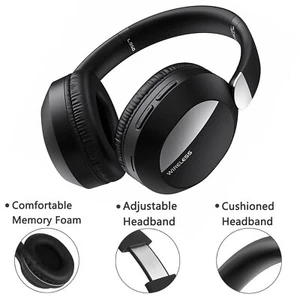 Wireless Bluetooth 5.3 Headphones Foldable Stereo Earphones Headset Mic Over-Ear - Picture 1 of 19