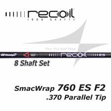 8 Shaft Set - UST Recoil 760 ES SmacWrap Black F2 Senior Flex Iron .370 Parallel