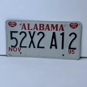 Alabama 1995 Nummernschild Heart of Dixie 52X2 A12 - Bild 1 von 7