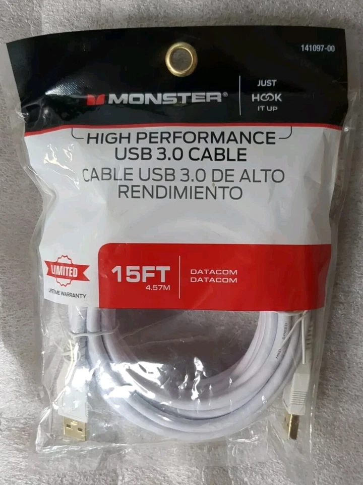 MONSTER USB 3.0 Cable 15 ft High Performance  - Image 1 of 1