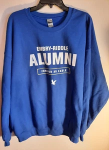 Men's Embry Riddle Gildan Sweatshirt Sz 2XL Pullover Collegiate Aeronautical-NEW - Picture 1 of 3