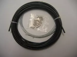 CAVO DI COMANDO BOWDEN 1MM OD INTERNO 5MM PVC RIVESTITO ESTERNO ESTREMITÀ CROMATE SET 0,5MTR - Foto 1 di 1