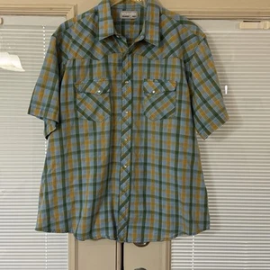 Wrangler Wrancher Hombre Camisa Perla Botones a Presión - Imagen 1 de 7