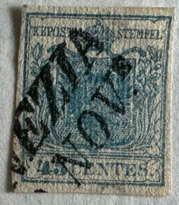 Lombardo Veneto 1850 n. 17b Coste verticali - Usato. Cat. Sassone € 1.500,00 - Immagine 1 di 3