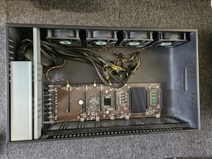 GPU crypto mining rig, 2000w PSU, motherboard, fans, NO GPU's - Picture 1 of 6