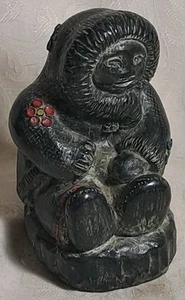 Vintage A Wolf Original Inuit Sculpture Figurine Eskimo Statue Native Canada - Picture 1 of 8