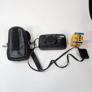 Nikon Zoom Touch 470AF 35mm Camera 35-70mm Zoom w/ Panorama Adapter & Case Works - Picture 1 of 13
