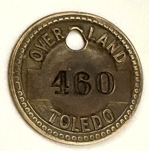 VTG Automotive Tool Check Brass Tag: WILLYS OVERLAND MOTORS; Jeep Maker;  #460 - Picture 1 of 1