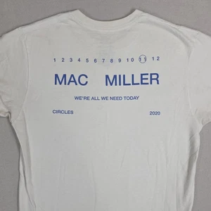 Camisa Mac Miller Circles Para Hombre Mediana Blanca 2020 Gira Banda Álbum Hip Hop Rap - Imagen 1 de 15
