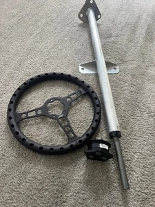 1982-03 CAMARO  F-Body  DRAG RACE STEERING COLUMN  W/SFI RELEASE & JOE'S WHEEL - Picture 1 of 6