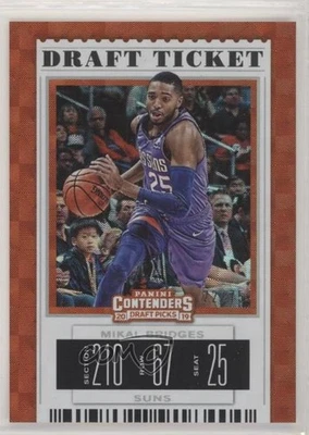 2019 Panini Contenders Draft Picks Variation Ticket Hyper /75 Mikal Bridges #42 - Image 1 of 2