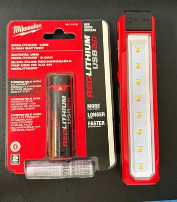 Milwaukee 2112-21 Cordless REDLITHIUM USB ROVER Pocket Flood Light, 445 Lumens - Image 1 of 4
