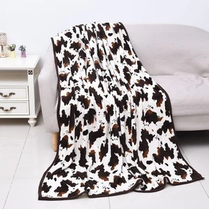 Homesmart Cow Print Blanket Queen Size Microfiber Soft Cow Print Stuff - Picture 1 of 37