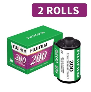 2 Rolls x Fujifilm Fujicolor FUJI 200 ISO 35mm 36exp Color Negative Film - Picture 1 of 1