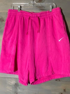 Nike Sportswear Essential Pink Fleece High Rise Short Gr. L Kordelzug Pull Logo - Bild 1 von 1