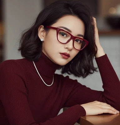 Marco de gafas para mujer Stella McCartney borgoña - SC0191O 003 Foto 1 de 4