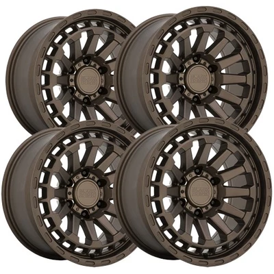 (Set of 4) Black Rhino Raid 18x9.5 6x4.5" +18mm Bronze Wheels Rims 18" Inch - Image 1 of 4