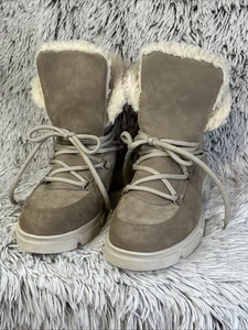 AVELLINI Botas con Cordones Marrón Suave Taupe Gamuza Forradas Sherpa Talla 41 Portugal EE. UU. 9.5 - Imagen 1 de 10