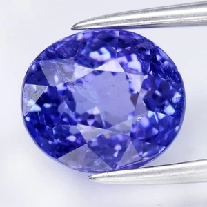 💎 2.75ct 8x7mm Oval Natural AAA Violet Blue Tanzanite - Tanzania Gemstone - Picture 1 of 4
