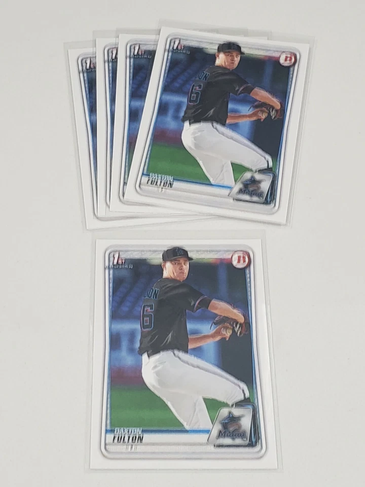 2020 Bowman Draft Base Paper Lot (5) #BD-131 Daxton Fulton - Miami Marlins - Image 1 of 1