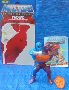 Masters Of The Universe Two Bad Escudo Completo Cardback Cómic MOTU Mattel 1984  - Imagen 1 de 12