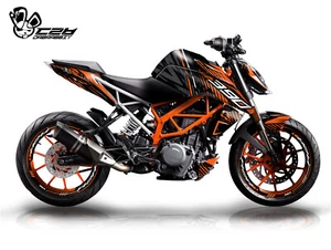 NEW Graphic kit for ktm 390 250 125 DUKE Graphic Decal Sticker Kit (FP-O) - Picture 1 of 6