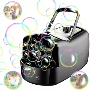 Automatic Bubble Maker Bubble Blower Bubble Blowing Machine Wedding Party Decor - Picture 1 of 10