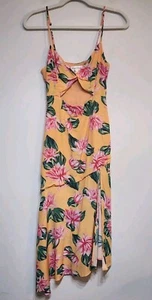 Revolve Privacy Please Chambord Midikleid XS Orange Cut Out Blumen - Bild 1 von 11
