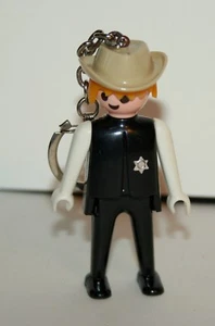 Playmobil Blonde Sheriff Tan Hat Toy Figure Promo Key Chain New NOS 1974 Geobra - Picture 1 of 1