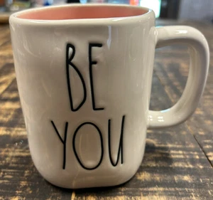 Rae Dunn by Magenta BE YOU Mug White Ceramic 16 oz Coffee Cup Dishwasher Safe - Picture 1 of 5