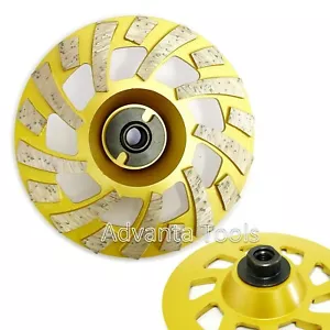 7"" Turbo Cup Rad - 16/20er Körnung Diamant Beton Epoxid Schleifen mit 5/8-11 Adapter - Bild 1 von 6