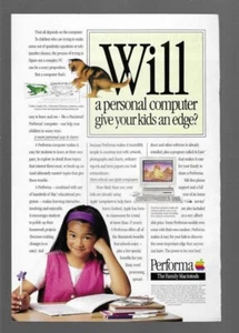 Macintosh Performa & Visa 1994 Juegos Olímpicos de Estados Unidos Jim Holland anuncios impresos de colección - Imagen 1 de 2