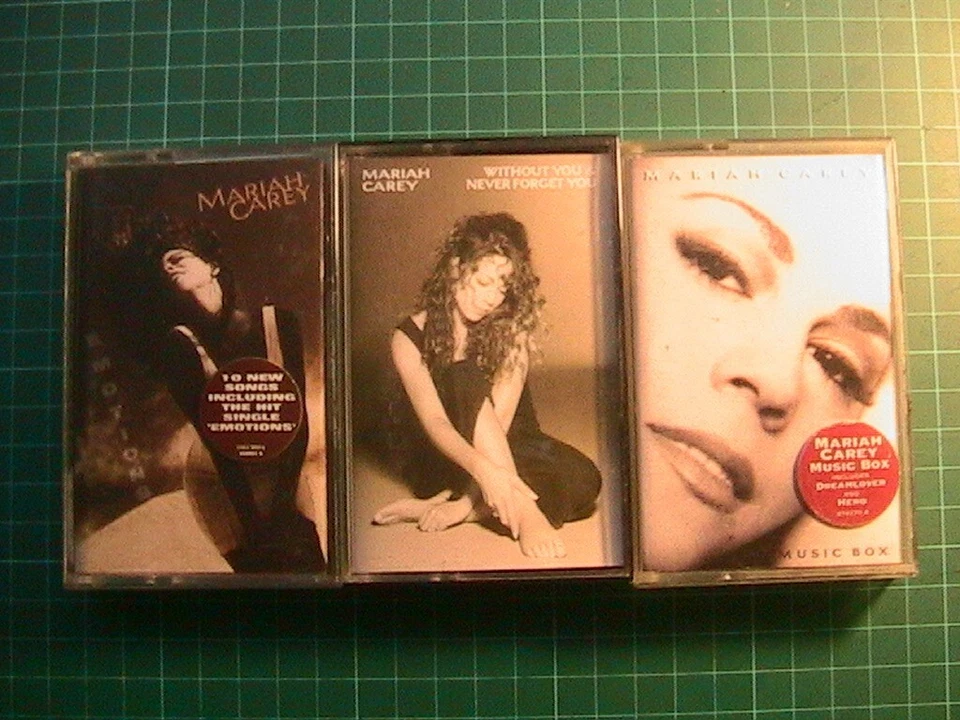 MARIAH CAREY - 3 CASSETTES - EMOTIONS - MUSIC BOX - WITHOUT YOU - Image 1 of 1