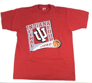 Camiseta roja de colección IU Indiana Hoosiers baloncesto NCAAFinal Four 1992 XL EE. UU. fruta - Imagen 1 de 11