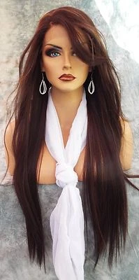 LACE FRONT C PART STRAIGHT WITH SIDE BANG  WIG CLR FS4.27 GORGEOUS SEXY 143 - Image 1 of 4