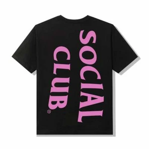DS Auth Anti social social club Vertical Horizon Black Tee Shirt XL Aw21 TS - Picture 1 of 6