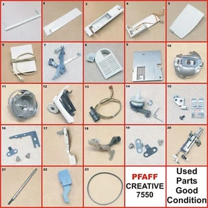 PFAFF 7550 GENUINE USED ALL ORIGINAL PARTS SOME FIT OTHER MODELS GOOD CONDITION - Picture 1 of 54
