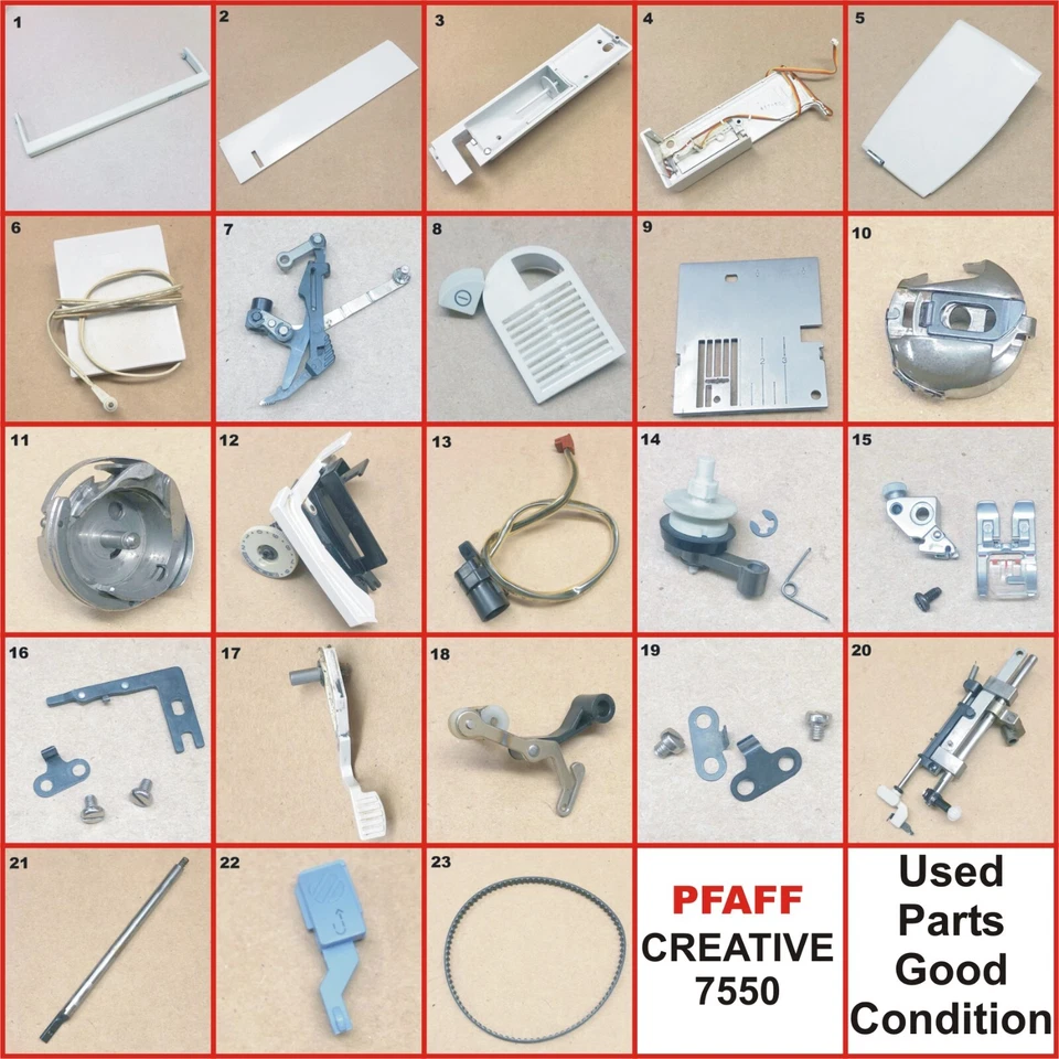 PFAFF 7550 GENUINE USED ALL ORIGINAL PARTS SOME FIT OTHER MODELS GOOD CONDITION - Image 1 of 4