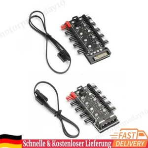 Scheda Madre 4 Pin PWM Ventola Radiatore HUB Splitter PC Speed Controller Adattatore - Foto 1 di 18
