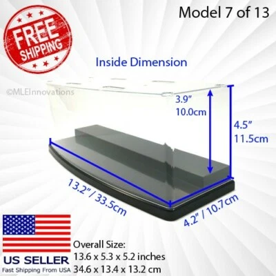 Display Case Large Stair Step Clear Plastic Box Dust Proof Toy Figure Car Lego - Image 1 of 4