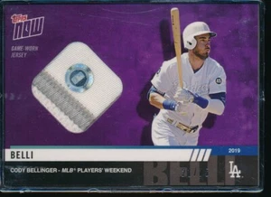 2019 Topps Now Players Weekend Cody Bellinger Purple Jersey Relic #d 21/25 - Picture 1 of 2