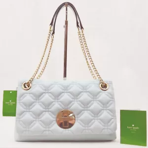 Kate Spade Astor Court Cynthia Grace Blue Quilted Leather Shoulder Bag WKRU2650 - Picture 1 of 5