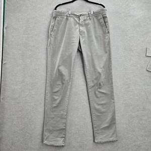 Incotex Men Pants 33 Gray Chino Twill Slim Fit Pattern 30 SLACKS  31" Inseam - Picture 1 of 15