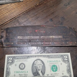RARE 1953-1958 David Brown Tractors Sign Metal Plate Emblem Tag 50D 30D 30C 30TD - Picture 1 of 13
