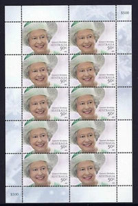 2007 Australia SG# 2812 QEII Queens Birthday sheetlet of 10 mint MNH MUH - Foto 1 di 1