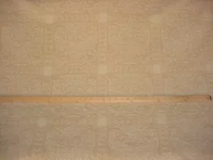 2Y Mulberry FD457 Stone Lions Old Gold Chenille Damask Upholstery Fabric - Picture 1 of 4