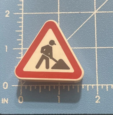 Lego Duplo Replacement Part Construction Warning Sign - Image 1 of 3