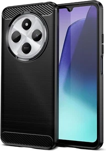 COVER NERA Per XIAOMI REDMI 14C CUSTODIA CARBON IN SILICONE TPU ANTIURTO MORBIDA - Zdjęcie 1 z 6