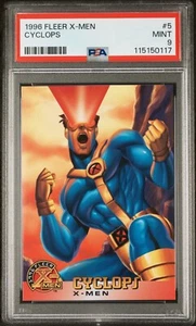 1996 Fleer X-Men Cyclops #5 PSA 9 Mint Graded Card Marvel Comics - Picture 1 of 2